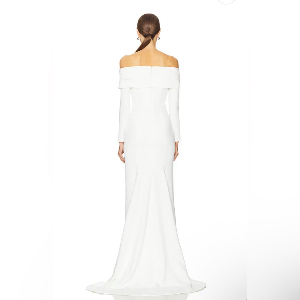 Solace London Off-Shoulder White Gown Lyla Maxi Dress